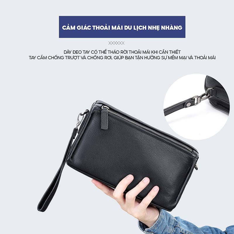 [Order] Ví nam cầm tay đa năng, ví dài đựng ipad CEC176