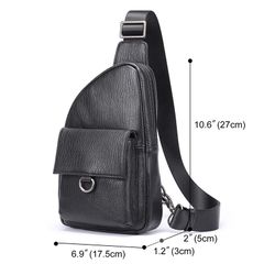 [Order] Túi đeo trước ngực, túi đeo chéo nam da thật CEC228