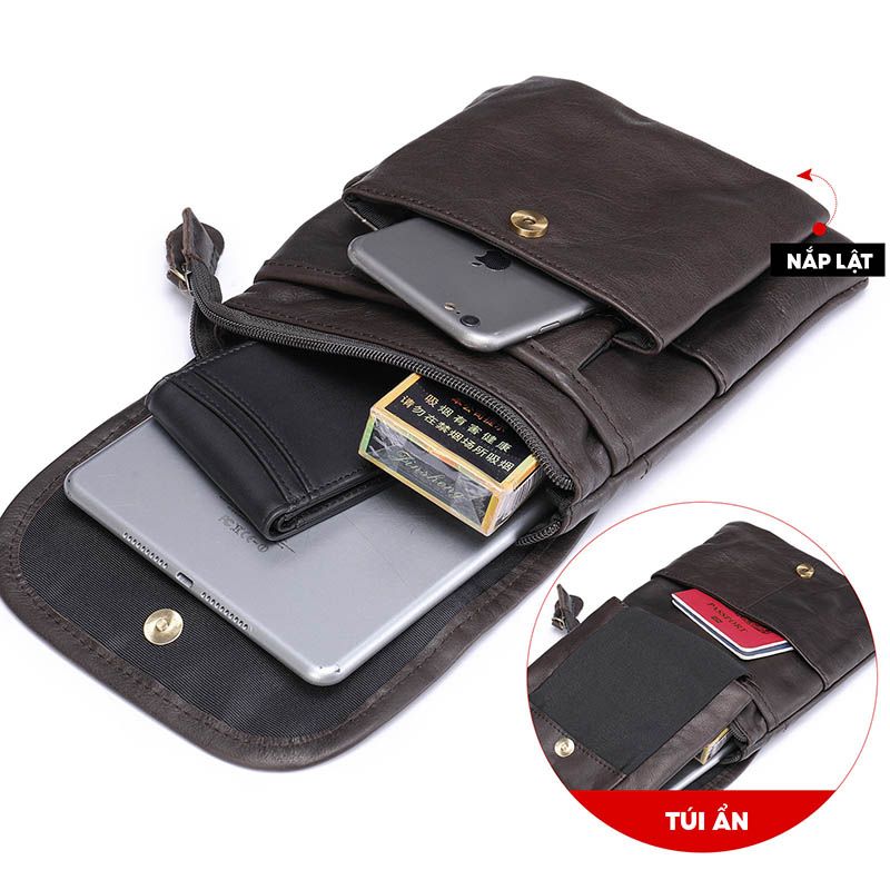 [Order] Túi đeo chéo nam da thật, túi đựng ipad CEC030