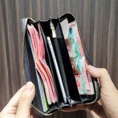 [Order] Ví da nam cầm tay, ví dài da thật phòng cách Hàn Quốc CEC161