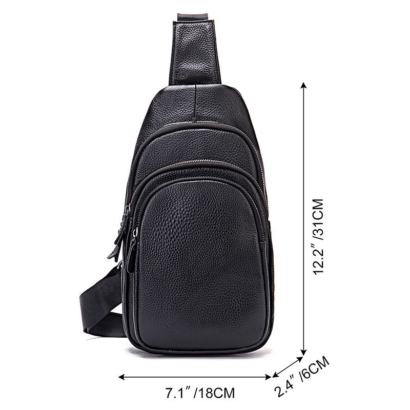 [Order] Túi đeo chéo ngực nam da thật CEC035