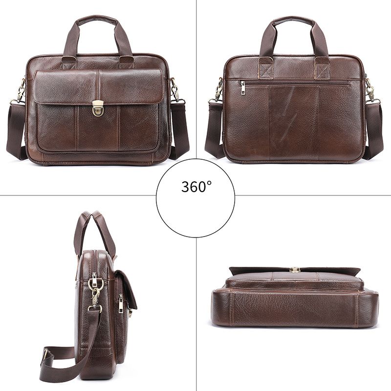 [Order] Cặp da laptop, cặp da nam công sở Retro CEC136