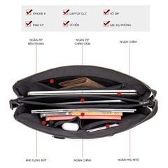 [Order] Cặp da nam công sở, cặp đựng laptop da bò thật CEC148