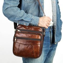 [Order] Túi đeo chéo nam da thật phong cách Retro CEC018
