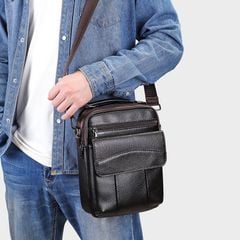 [Order] Túi đeo chéo nam, túi đựng ipad da bò thật CEC022