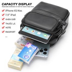 [Order] Túi đeo chéo nam cỡ nhỏ da thật, túi đựng ipad CEC046
