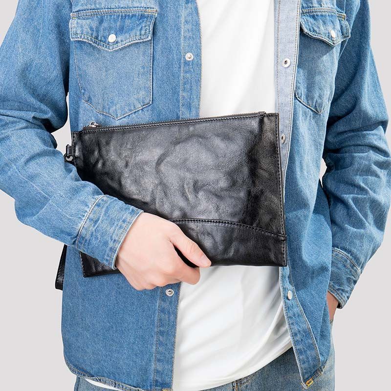 [Order] Ví nam cầm tay, ví dài da bò thật CEC174