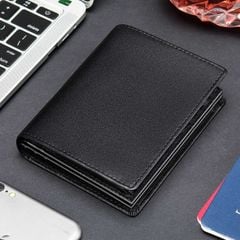 Ví nam nhỏ gọn, ví da thật chống trộm RFID CEC258
