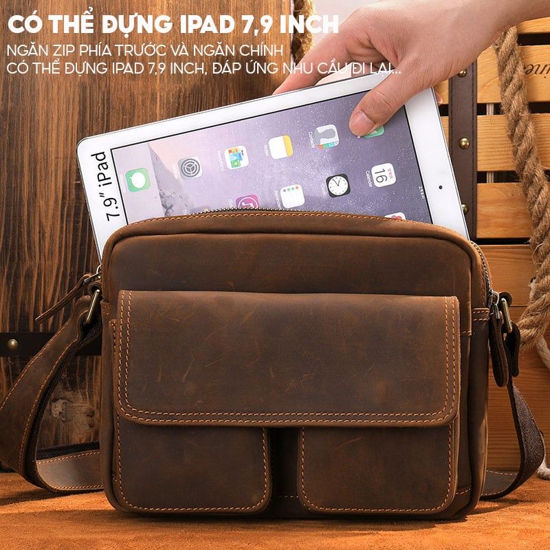 [Order] Túi xách nam da ngựa điên, túi đựng ipad CEC120