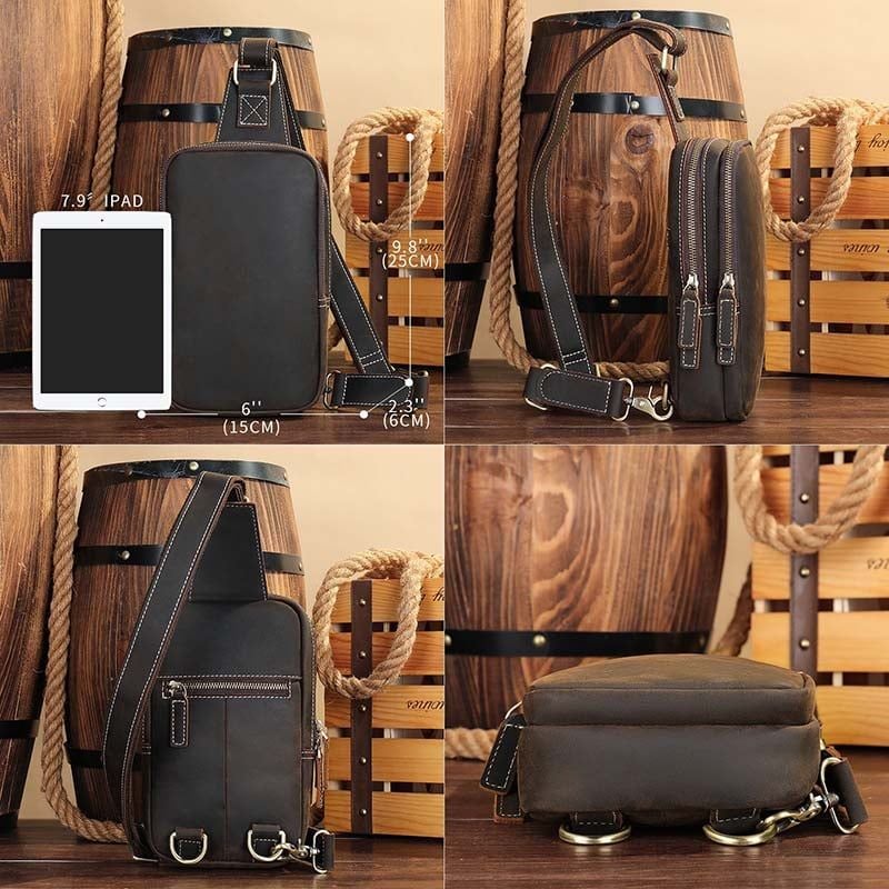 [Order] Túi đeo chéo nam sang trọng từ da ngựa điên CEC100