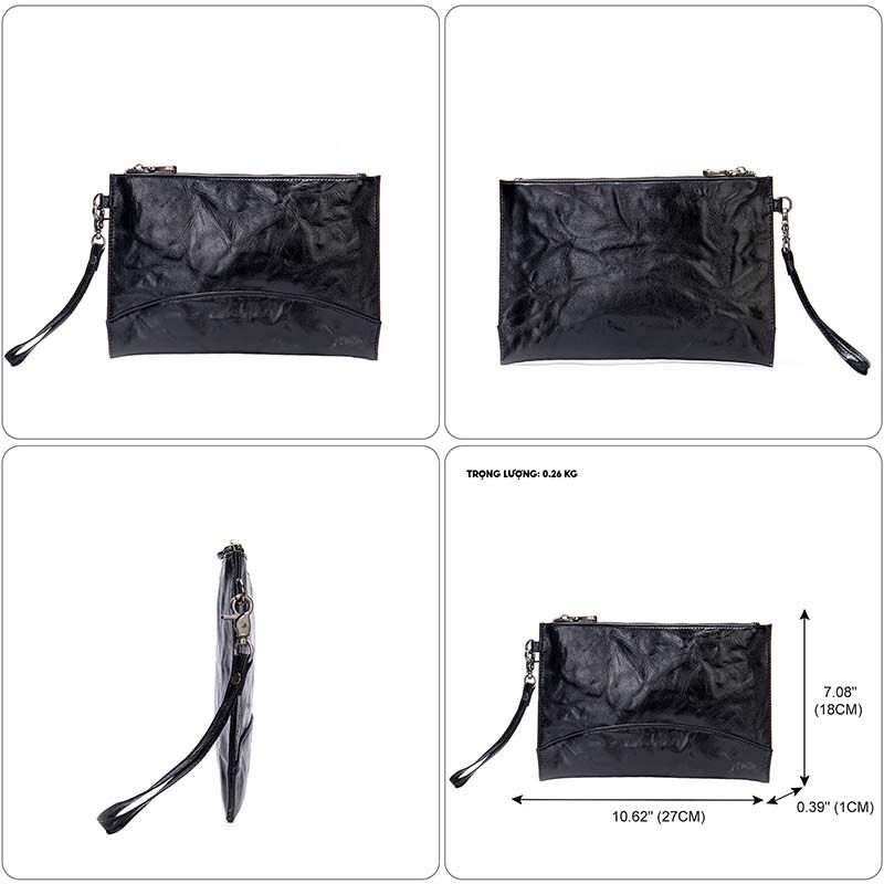 [Order] Ví nam cầm tay, ví dài da bò thật CEC174