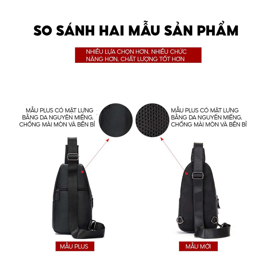 [Order] Túi đeo trước ngựa nam da thật giá rẻ CEC231