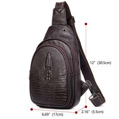 [Order] Túi đeo trước ngực, túi đeo chéo nam da thật CEC224