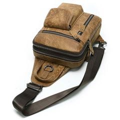 [Order] Túi đeo trước ngực nam, túi đeo chéo nam da thật CEC227