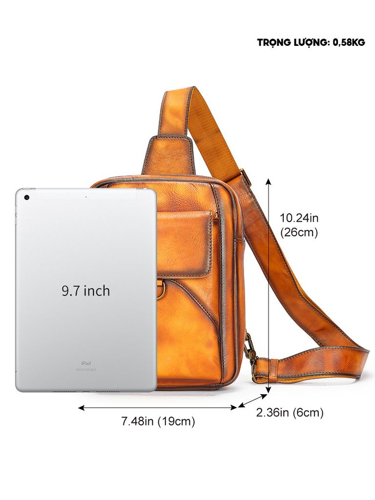 [Order] Túi đeo chéo nam, túi đựng ipad da thật CEC199