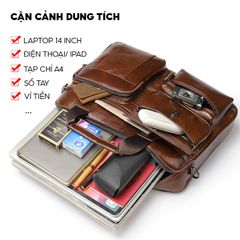 [Order] Cặp da bò nam công sở ,cặp da laptop 14