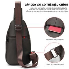 [Order] Túi đeo chéo nam da thật vân da cá sấu CEC235