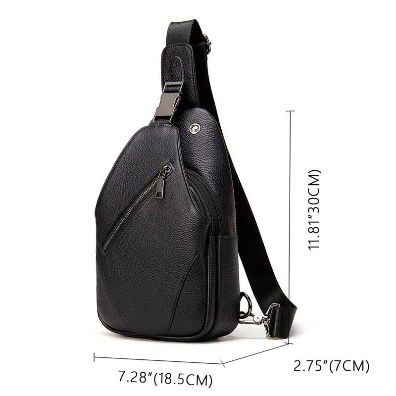[Order] Túi đeo trước ngực nam da thật CEC238