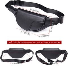 [Order] Túi đeo trước ngực, túi nam đeo bao tử da thật CEC215