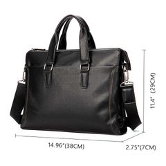 [Order] Cặp da nam công sở, cặp đựng laptop da bò thật CEC148