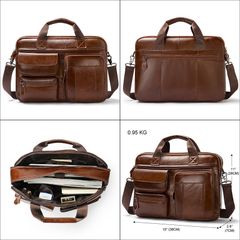 [Order] Cặp da bò nam công sở ,cặp da laptop 14