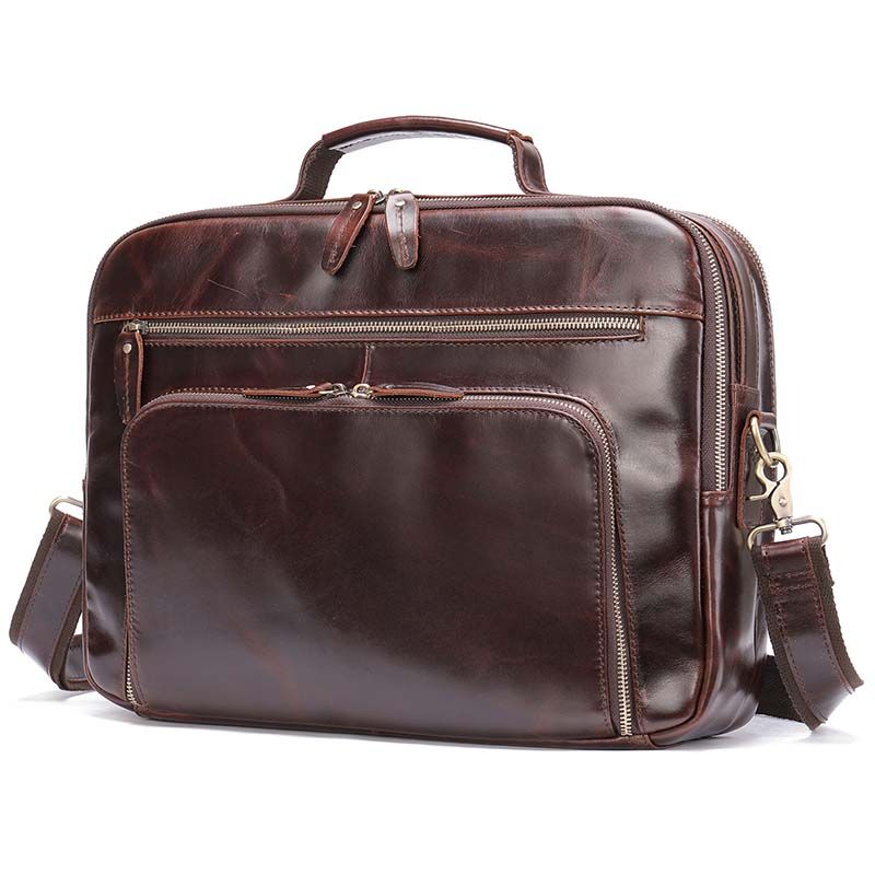 [Order] Cặp da nam công sở, cặp đựng laptop da ngựa điên CEC152