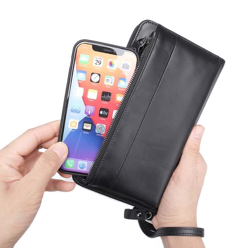 [Order] Ví da cầm tay, ví dài nam da bò thật lớp 1 CEC172
