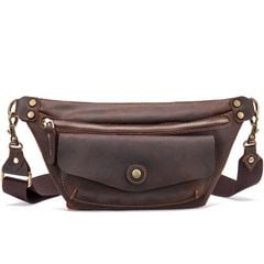 [Order] Túi đeo trước ngực, túi đeo chéo nam da thật CEC225