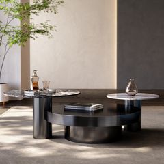 [Order] Bàn trà, cafe bằng thép không gỉ, phong cách tối giản của Ý