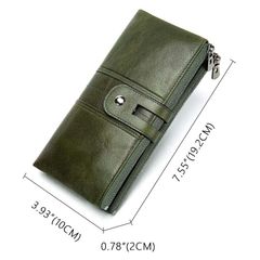 [Order] Ví dài cầm tay chống trộm da bò thật CEC166