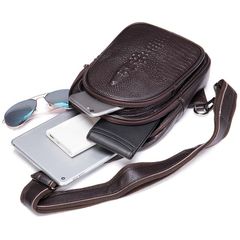 [Order] Túi đeo trước ngực, túi đeo chéo nam da thật CEC224