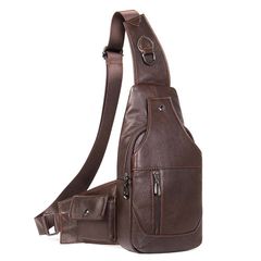 [Order] Túi đeo trước ngực nam da bò thật CEC247