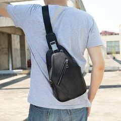 [Order] Túi đeo trước ngực nam da thật CEC238