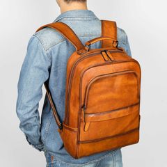 Balo da thật đựng laptop 15.6