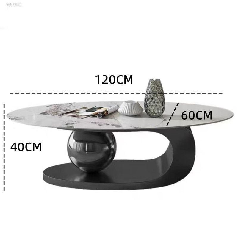 [Order] Bàn cafe bầu dục theo phong cách tối giản của Ý