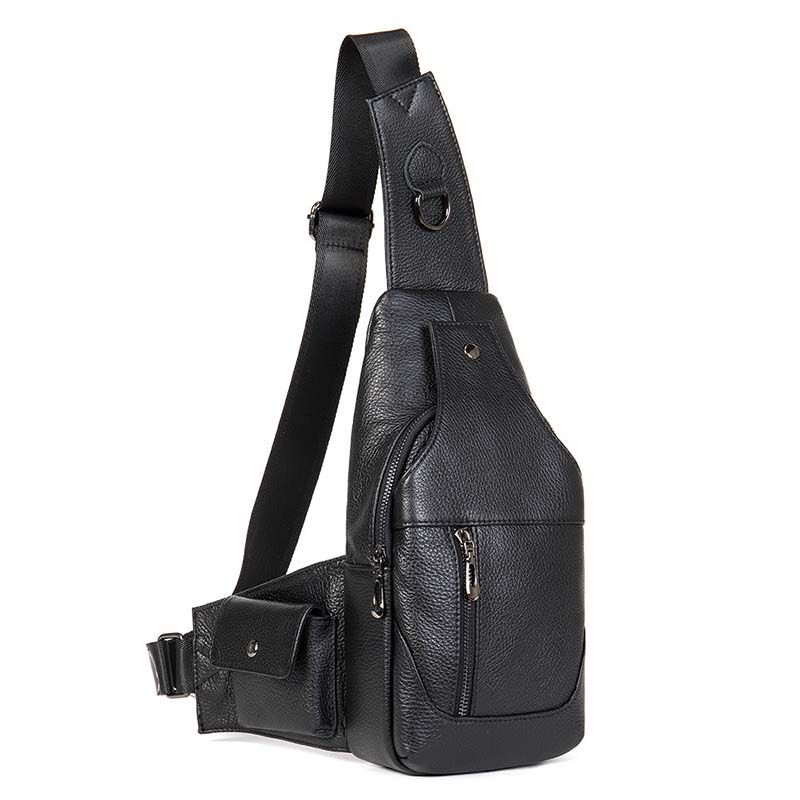 [Order] Túi đeo trước ngực nam da bò thật CEC247