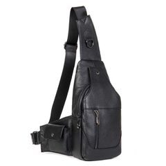 [Order] Túi đeo trước ngực nam da bò thật CEC247