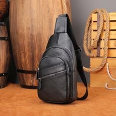 [Order] Túi đeo trước ngực, túi đeo chéo nam da thật CEC205