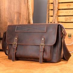 [Order] Túi da đeo chéo, túi xách nam da sáp ngựa điên Retro CEC126