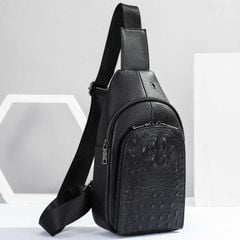 [Order] Túi đeo chéo nam da thật vân da cá sấu CEC235