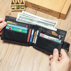 Ví nam nhỏ gọn hiệu Marrant, ví da bò thật CEC266