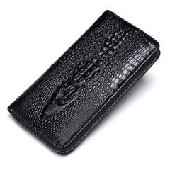 [Order] Ví da nam da thật, ví dài vân cá sấu CEC157
