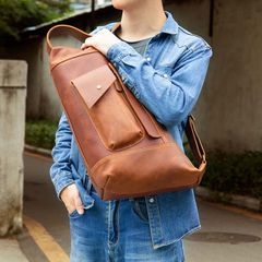[Order] Túi đeo trước ngực nam da ngựa điên CEC242