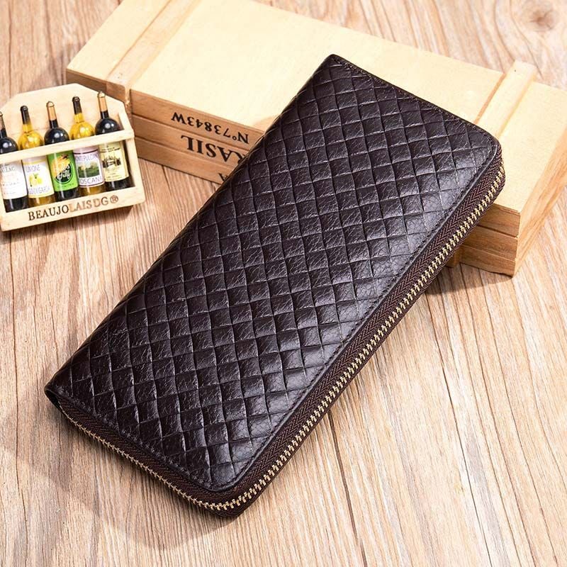 [Order] Ví da nam cầm tay, ví dài da thật phòng cách Hàn Quốc CEC161