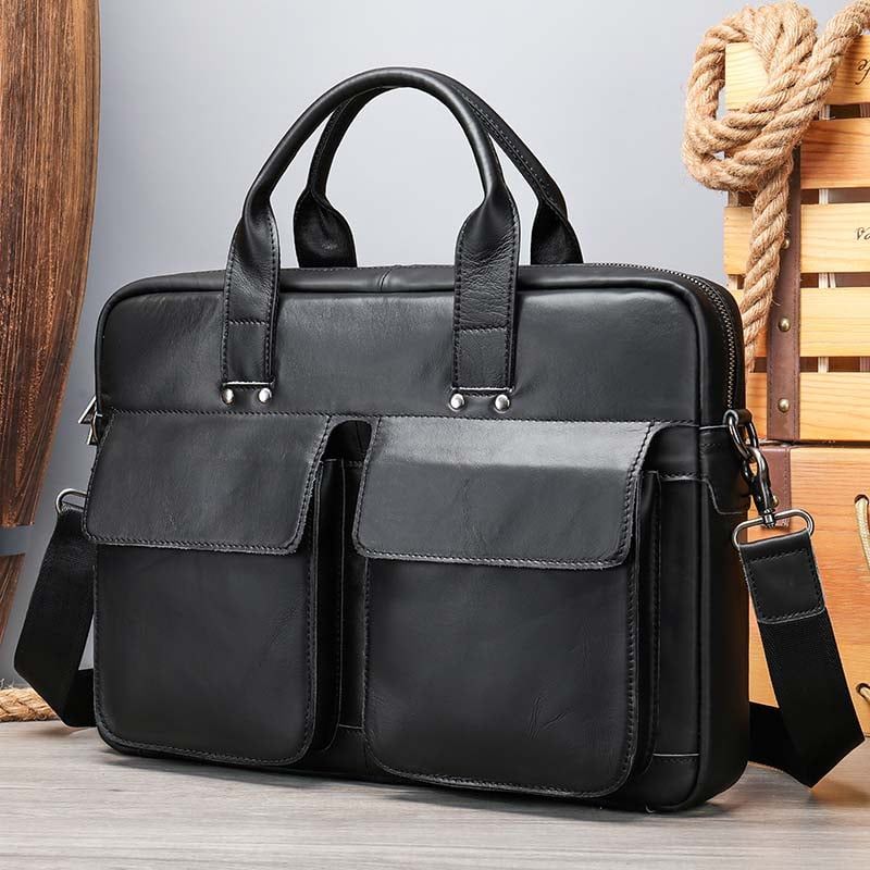 [Order] Cặp da nam công sở, cặp đựng laptop 15.6