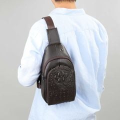 [Order] Túi đeo chéo nam da thật vân da cá sấu CEC235