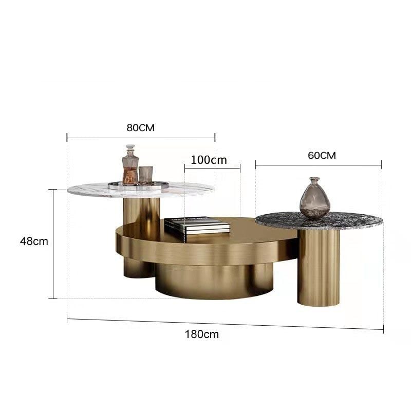 [Order] Bàn trà, cafe bằng thép không gỉ, phong cách tối giản của Ý