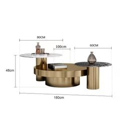 [Order] Bàn trà, cafe bằng thép không gỉ, phong cách tối giản của Ý