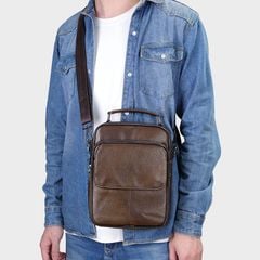 [Order] Túi đeo chéo nam, túi đựng ipad da bò thật CEC021