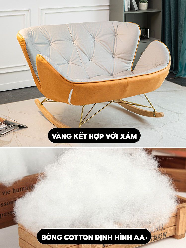 [Order] Ghế bập bênh đôi, ghế thư giãn phong cách Bắc Âu